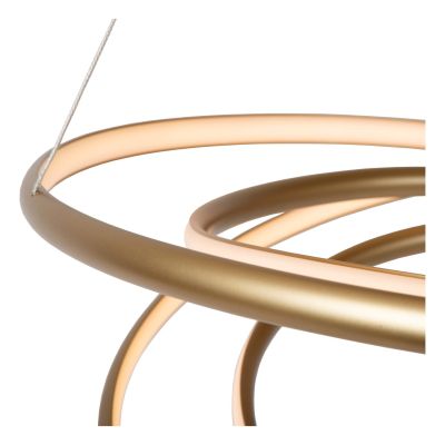 Lucide SARDANA - Pendant light - Ø 80 cm - LED Dim. - 1x74W 2700K - Matt Gold / Brass - Premium